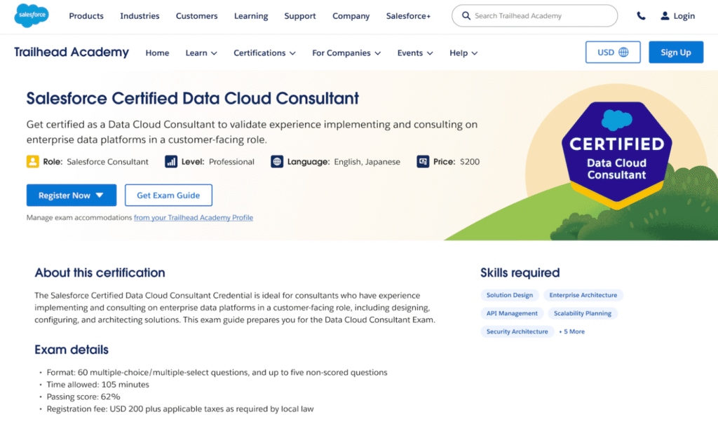 salesforce certified data cloud consultations