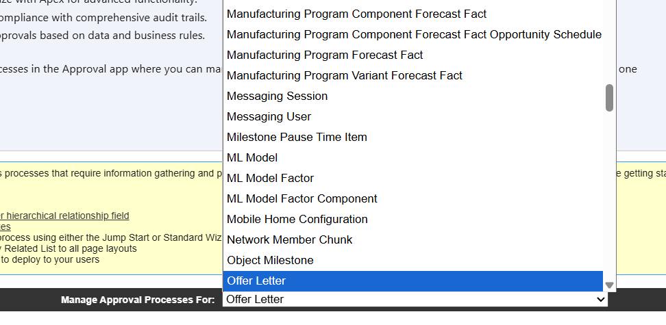 Step 1 Go to Approval Process