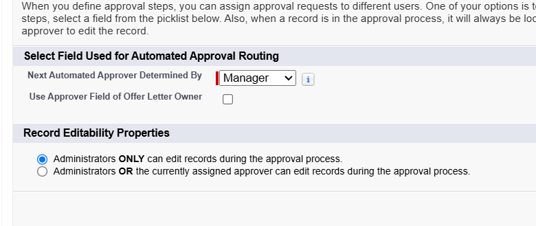 Step 5 Specify Approver Field and Record Editability Properties